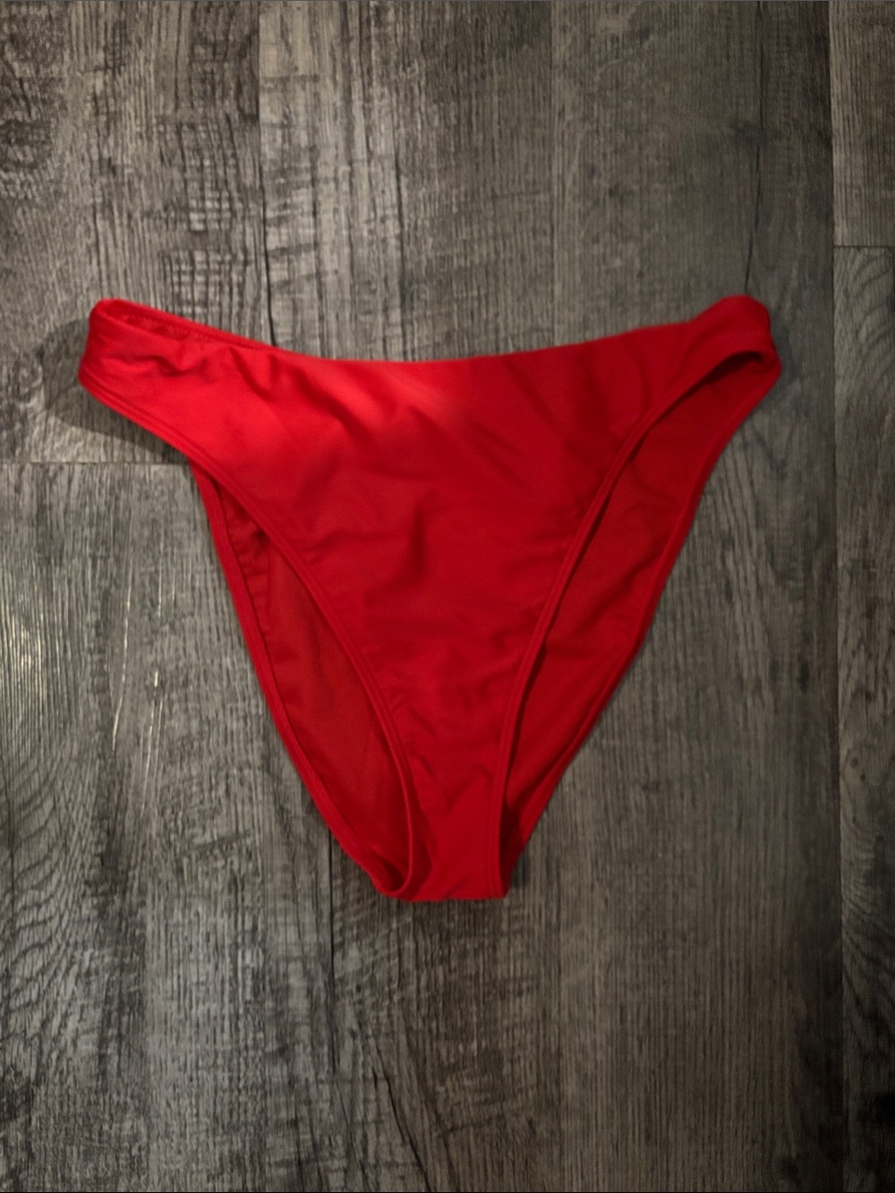 Abercrombie & Fitch High-Rise Cheeky Bikini Bottoms - Red - Size Medium
